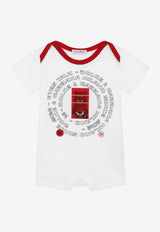 Dolce & Gabbana Kids Baby Boys Leopard Print Onesie and Bib Gift Set L1JO4C G7B8T HW3PN White