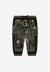 Dolce & Gabbana Kids Baby Boys Logo Lettering Cargo Pants L1JPEW HS7HJ HK3JK Khaki