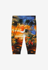 Dolce & Gabbana Kids Baby Boys Hawaiian Print Track Pants Multicolor L1JPHP G7H0P HH4JK