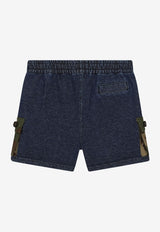 Dolce & Gabbana Kids Baby Boys Camouflage Cargo Denim Shorts L1JQJ9 G7BVO S9000 Blue