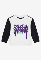 Dolce & Gabbana Kids Baby Boys DG Sport Patch Colorblocked Sweatshirt Monochrome L1JWBF G7E2Q S9002