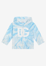 Dolce & Gabbana Kids Baby Boys Zip-Up Tie-Dye Jersey Hoodie Blue L1JWGB G7G5K HC4CK