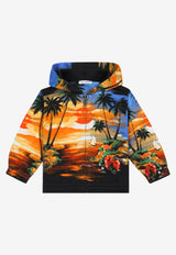 Dolce & Gabbana Kids Baby Boys Hawaiian-Print Zip-Up Hoodie Multicolor L1JWHN G7H0P HH4JK