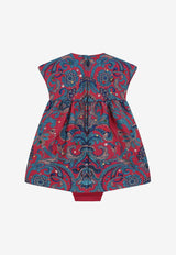 Dolce & Gabbana Kids Baby Girls Lurex Jacquard Floral Dress Multicolor L23DD6 FJOCN S8350