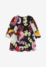 Dolce & Gabbana Kids Baby Girls Hydrangea Print Dress Multicolor L2JD4Z FSG3D HNW86