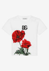 Dolce & Gabbana Kids Baby Girls Poppy Print T-shirt White L2JTIT G7G9M W0800