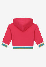 Dolce & Gabbana Kids Baby Girls DG Logo Brocade Patch Hoodie Fuchsia L2JW6L G7CGJ F0382
