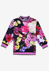 Dolce & Gabbana Kids Baby Girls Hortensie Print Pullover Sweatshirt Multicolor L2JWM2 HS7J9 HNW86