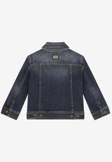 Dolce & Gabbana Kids Boys Buttoned Denim Jacket Denim L41B95 LDB06 B9110
