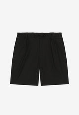 Dolce & Gabbana Kids Boys Logo Plaque Shorts Black L42Q95 FUFIP N0000