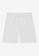 Dolce & Gabbana Kids Boys Logo Plaque Shorts White L42Q95 FUFIP W0800
