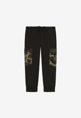 Dolce & Gabbana Kids Boys Camouflage Cargo Pants Black L43P82 G7B1X N0000