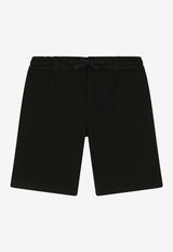 Dolce & Gabbana Kids Boys Gabardine Shorts Black L43Q06 LY067 N0000
