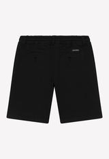 Dolce & Gabbana Kids Boys Gabardine Shorts Black L43Q06 LY067 N0000