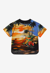 Dolce & Gabbana Kids Boys Hawaiian Print T-shirt Multicolor L43S68 G7H0O HH4JK