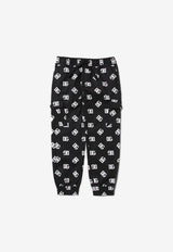 Dolce & Gabbana Kids Girls Logo-Print Pants Black L44P13 FSFMR HNVAA