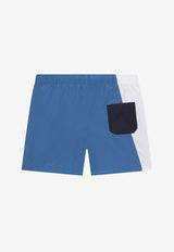Dolce & Gabbana Kids Boys Logo-Print Swim Shorts Blue L4J840 G7H2U S9000