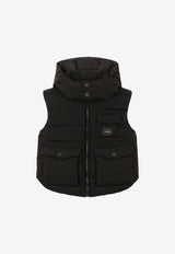 Dolce & Gabbana Kids Boys Sleeveless Down Jacket Black L4JB2Z G7A5Y N0000