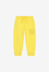 Dolce & Gabbana Kids Girls Logo-Patch Track Pants Yellow L4JPBX G7H3A A0177