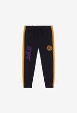 Dolce & Gabbana Kids Boys Logo Sport Patch Track Pants Black L4JPEH G7E2Q S9001