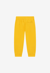 Dolce & Gabbana Kids Boys Embroidered DG Track Pants Yellow L4JPET G7BYI A0106