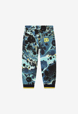 Dolce & Gabbana Kids Boys Marbled Print Track Pants Multicolor L4JPEU G7B8M HB3IQ