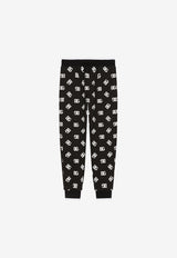 Dolce & Gabbana Kids Girls Logo-Print Track Pants Black L4JPGD HS7JG HNVAA