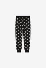 Dolce & Gabbana Kids Girls Logo-Print Track Pants Black L4JPGD HS7JG HNVAA