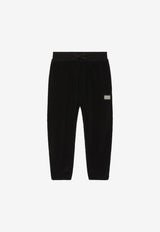 Dolce & Gabbana Kids Boys Logo-Patch Track Pants Black L4JPHQ G7I8U N0000