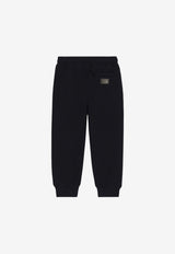 Dolce & Gabbana Kids Boys Logo-Patch Track Pants Black L4JPT0 G7I2P B3681