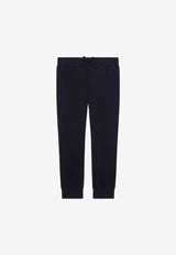 Dolce & Gabbana Kids Boys Logo Plate Track Pants L4JPT0 G7OLJ B3681 Navy