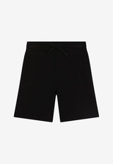 Dolce & Gabbana Kids Girls Logo-Patch Bermuda Shorts Black L4JQD4 G7I2P N0000