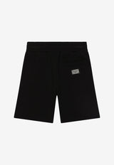 Dolce & Gabbana Kids Girls Logo-Patch Bermuda Shorts Black L4JQD4 G7I2P N0000