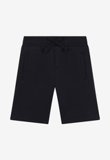 Dolce & Gabbana Kids Boys Logo Plate Bermuda Shorts L4JQD4 G7VGL B3681 Navy