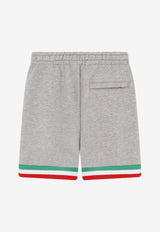 Dolce & Gabbana Kids Boys Italy DG Logo Print Shorts L4JQL5 G7CM5 S8290 Grey