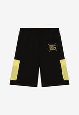 Dolce & Gabbana Kids Boys Logo-Print Cargo Shorts Black L4JQO5 G7H3F N0000