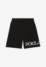 Dolce & Gabbana Kids Girls Logo-Print Shorts Black L4JQP2 G7IXP N0000