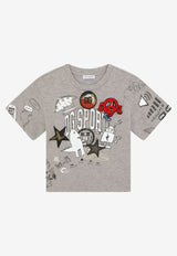 Dolce & Gabbana Kids Boys Sport Print T-shirt L4JTEV G7B1F S8290 Grey