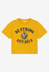 Dolce & Gabbana Kids Boys Printed Crewneck Short-Sleeved T-shirt Yellow L4JTEY G7E1X A0106