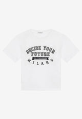 Dolce & Gabbana Kids Boys Logo Crewneck Short-Sleeved T-shirt White L4JTFD G7DX3 W0800