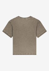 Dolce & Gabbana Kids Boys Logo Print T-shirt L4JTGP G7I89 S9000 Brown
