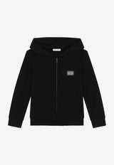 Dolce & Gabbana Kids Boys Zip-Up Hoodie L4JW2V G7I2P N0000 Black