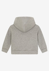 Dolce & Gabbana Kids Boys DG Embroidered Hoodie Grey L4JWCW G7BYV S8295