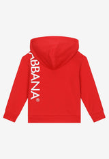 Dolce & Gabbana Kids Girls Logo Print Zip-Up Hoodie L4JWFN G7IXP R0156 Red