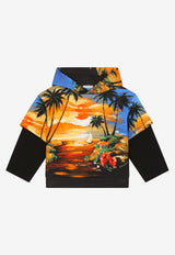 Dolce & Gabbana Kids Boys Hawaiian Print Hoodie L4JWGM G7H0P HH4JK Multicolor