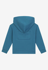 Dolce & Gabbana Kids Boys Logo Embossed Zip-Up Hoodie L4JWGP G7H6I B0025 Blue