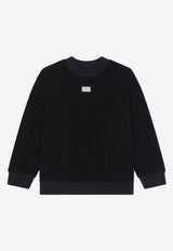 Dolce & Gabbana Kids Boys Logo Crewneck Sweatshirt L4JWGV G7I8U N0000 Black