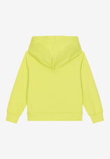 Dolce & Gabbana Kids Girls Logo Embossed Hoodie L4JWGX G7H6L V0334 Green