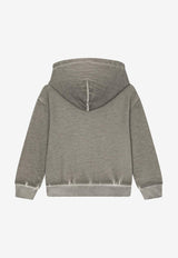 Dolce & Gabbana Kids Boys DG Logo Hoodie L4JWHP G7I9B S9000 Gray
