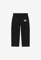 Dolce & Gabbana Kids Girls Straight Jeans L52F66 LDB34 N0000 Black
